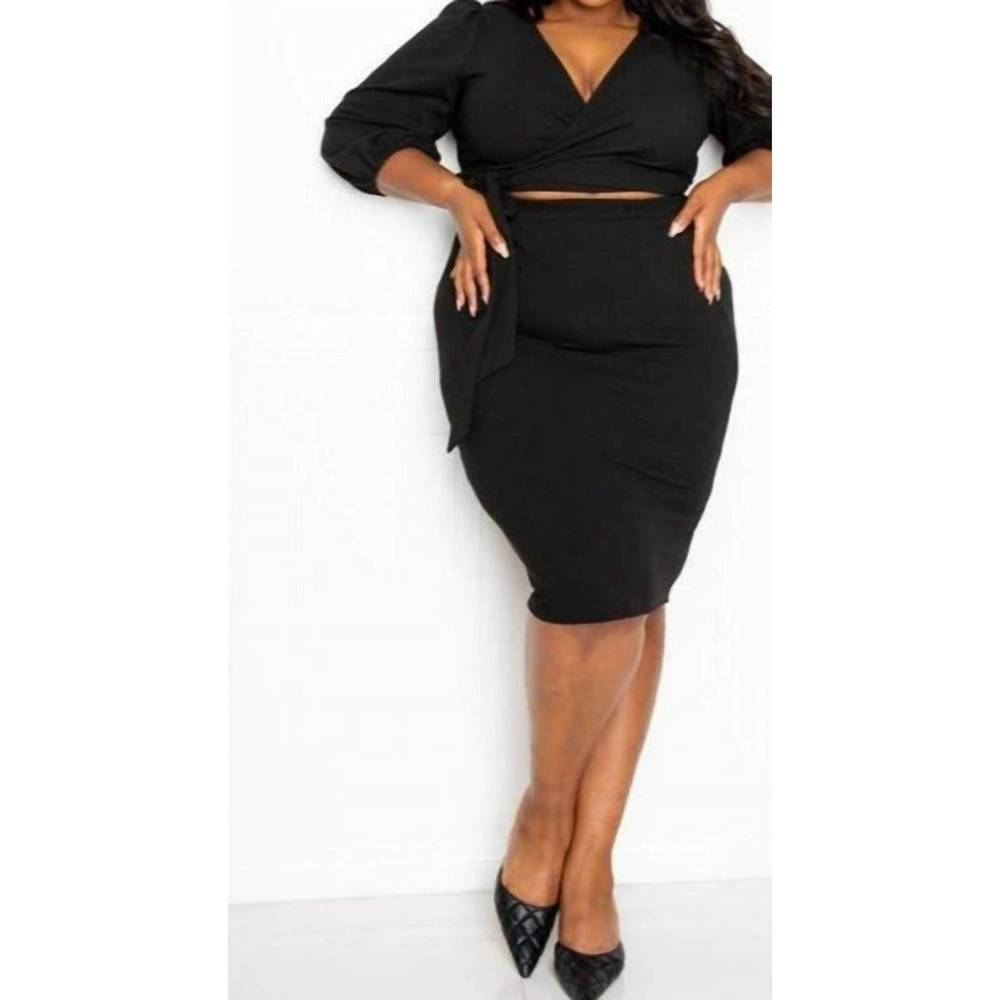 NEW J2 FASHION jeanie skirt set in black